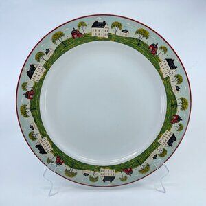 brandon house sakura country life ceramic platter by warren kimble 12 1/2"
